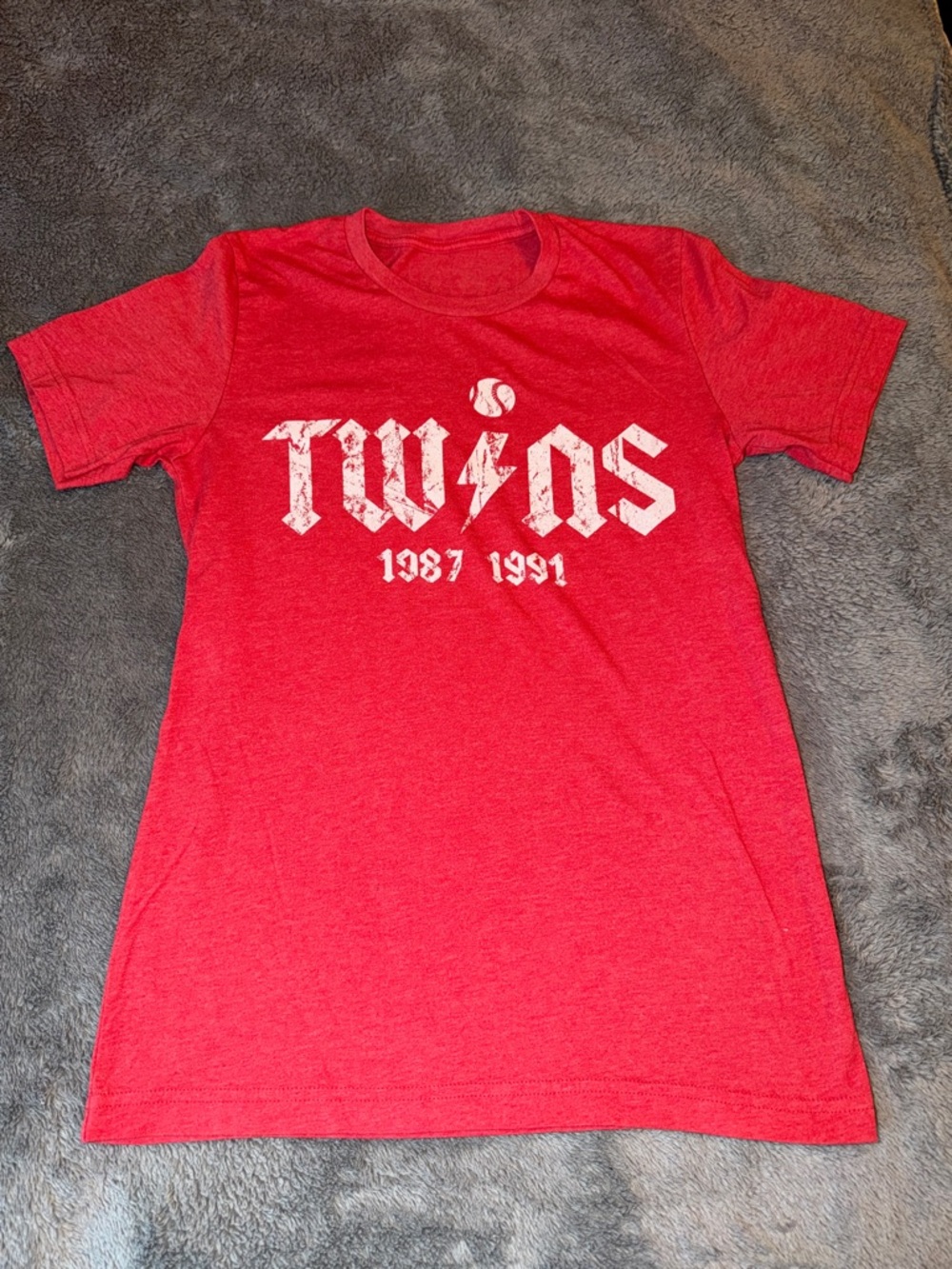 Minnesota Twins Baseball Graphic Short Sleeve Tee Red